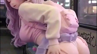 Shy Kawaii Hentai Girl, Alone on Bus