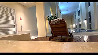Footjob on Jacuzzi Spa