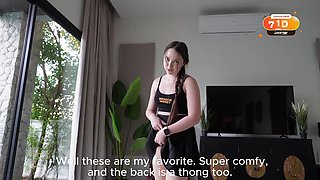 I measured my undies in front of my stepbrother—he got revved on and screwed me right away.