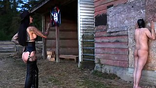 Mistress Damazonia - Cruel Cowgirl Whips Her Slave To