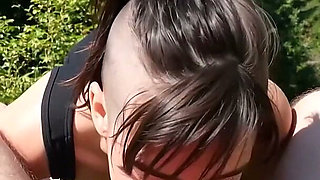 Tounge Fetish Sloppy Outside BJ