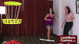 Busty MILFs Play Strip Disc Golf - Lesbian Fun with Sex Toys