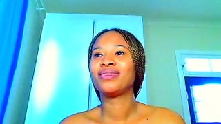 Ebony Goddess with Huge Natural Breasts on Webcam