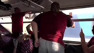 Busty Blonde Pikup A Train And Get Gang Banged
