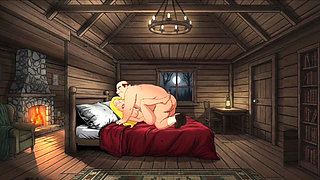 Student Girl Enjoys Sex in an Camp. Cartoon Horror Parody