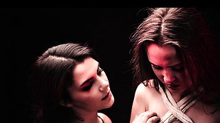 Tattooed Lesbians with Big Boobs Lick Pussy