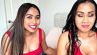 Thai lesbian toying her MILF GFs pussy