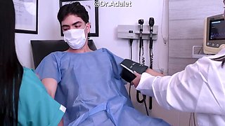 Arab Female Doctor Cfnm Examination Of The Penis Of A Young Patient