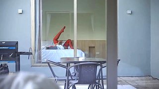 How lucky I am to have a juicy neighbor, is it a pity that she caught me jerking off or not..?
