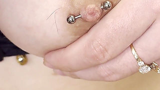 Pulling Hair with Tweezers on Natural Tits! BDSM! Hurt!