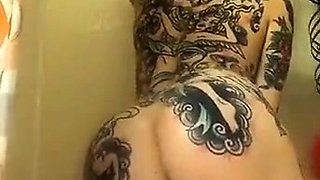 Milf brunette masturbating with toy ass