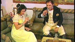 MILF with Hairy Pussy Ass Fucked and Cum in Mouth in Napoleon's Palace