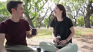 John And Sky - How Does A Day At The Park End Up With A Public Blowjob - Cute Teen 18+ Swallows Cum With John Sky
