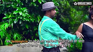 Indian couple captivates with daring outdoor passion in thrilling mountain play