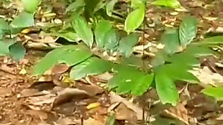 House Wife on Vacation, Walking Naked in Jungle. Exposing Her Sexy Ass and Bigg Boobs