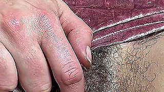 Look at My Hairy Under Wet and Dirty Shorts,leaking Cream From Hairy Vagina