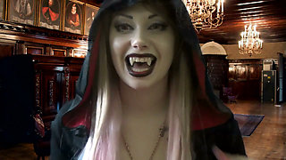 Dangerouse Vampire punish and milk your cock