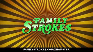 Familystrokes - checking out and fucking my step-sister outdoors