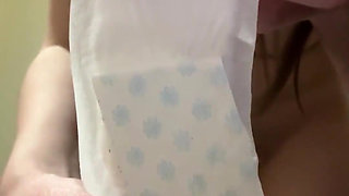 I Put a Panty Liner on My Panties and Nylon Tights