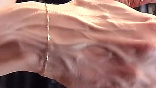 Rebecca Diamante Shows Her Hands' Veins in Topless