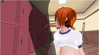 3d Hentai Group Sex With A Cute Schoolgirl In The Locker Room