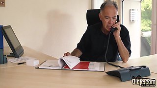 Rebecca Volpetti - Teen 18+ Pussy Is Better Than Viagra Pill And Makes Older Boss Horny At The Office