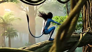 Pandora moonlight guides blue Avatar babes to taste big cock