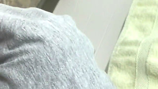 Had to pee really bad! Then pee again in tub on my feet