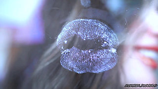 Clear Shiny Lipgloss Kiss Compilation