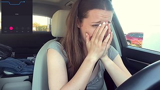 Starbucks Drive Thru Orgasm: Lush Toy Control Makes Teen Cum Hard