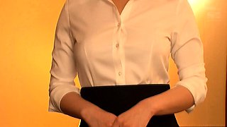 POV handjob fun with japanese babe Tia Bejean