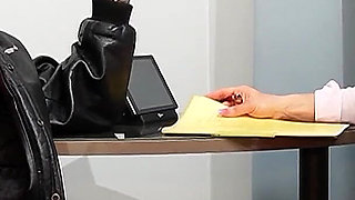 German Big Tits and Ass Female Mature Boss Seduce Boy to Cheating Fuck at Job Interview