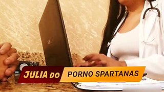 Julia Carioca Brazilian Doctor Fucks Patient Hard - Big Ass Doggystyle & Blowjob