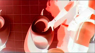 Orgy in the Bathroom with Strap-on