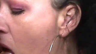 Horny Mature Brunette Gets Pounded by Bald Stud