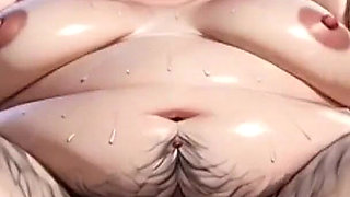 Fat BBW Bound & Soaking Wet - Hairy Pussy Craving Thick Cock
