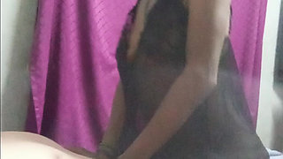 Black Whore Sucks & Fucks a Tiny White Cock at the Hostel