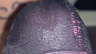 Blowjob Through Pantyhose and Cum