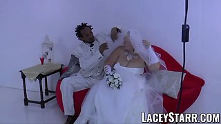 Laceystarr - granny bride fed with sperm after big black cock banging