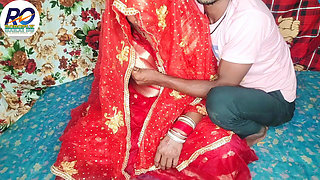 Fast Time Desi Honeymoon Video Hindi Audio Claire Vaise in Red Saree and Blouse Having Fun