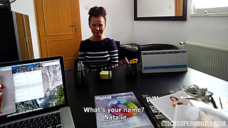 Czech Supermodels 10: Natalie: Brunette with a Cock-worshipping Mouth