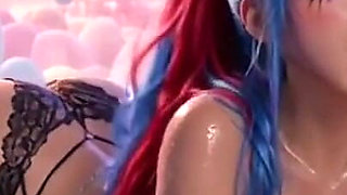 Boobs and Moan Cute Fun Girls, Ai Animation