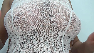 Mature Solo in a White Suit