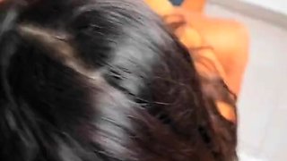 My stepbrother filled my big butt with cum when I twerked