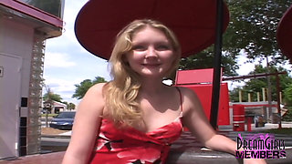 All Natural Cutie Bares All in Open Public Spots