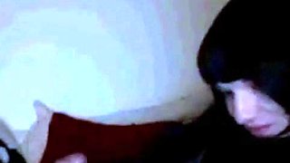 Self-Sucking Crossdresser Blasts Cum in Mouth