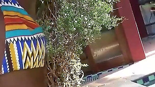 Ebony African Amateur Girlfriend Fucked Outdoors!