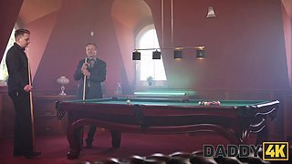 Her ass is just being sold like property at this masion. The jealous guy watching