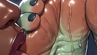 Ebony Slave Girl Foot Worship on Alien - Dripping with Pleasure