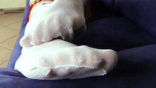 Nurse Feet White Stockings Foot Massage
